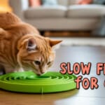 et-approved ceramic slow feeder for cats - prevents whisker stress