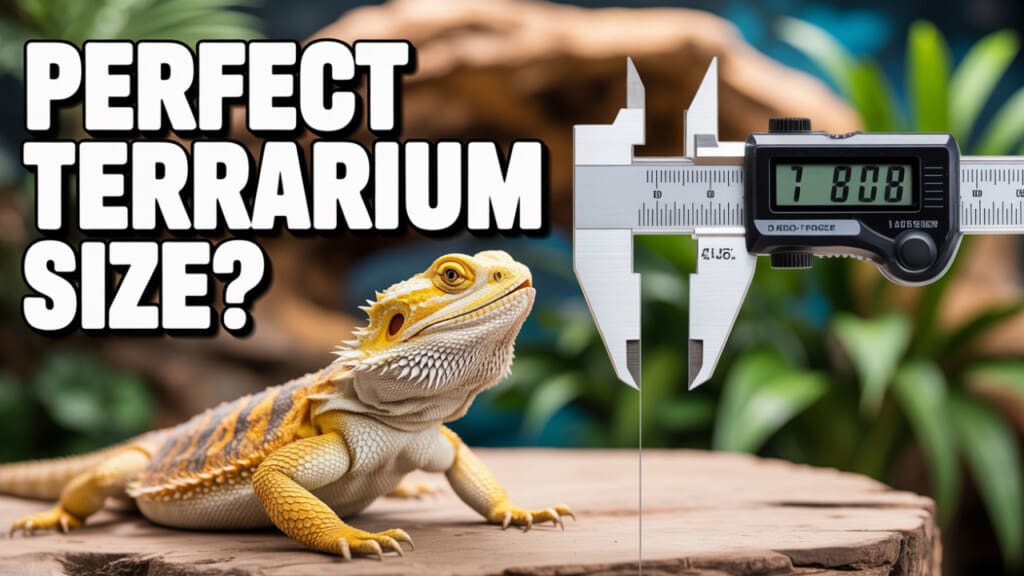 Bearded dragon terrarium size guide: 120-gallon minimum for adults with space measurements