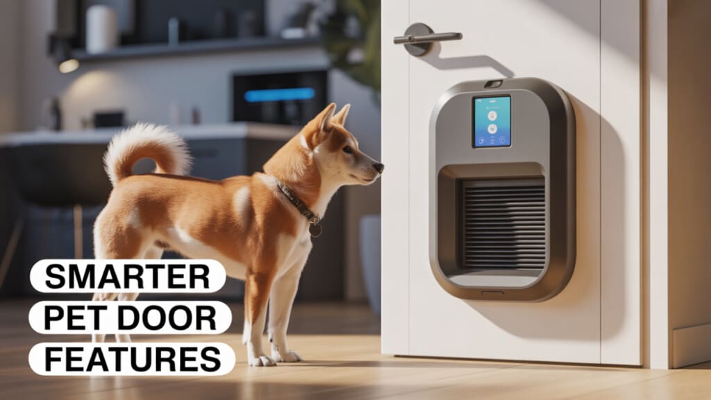 App-controlled smart dog door with RFID collar activation in 2025